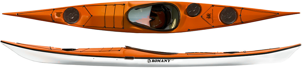 Romany Surf sea kayak Orange 1024px